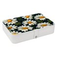 thumbnail image 1 of Daisy PU Leather Jewelry Box with Removable Compartment - Portable Earring Organizer and Storage Box, 1 of 6