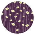 thumbnail image 1 of Daisy Pattern Round Tablecloth with Elastic Edge, Waterproof-Like Polyester, Fits 44-52 Inch Round Table, 1 of 7