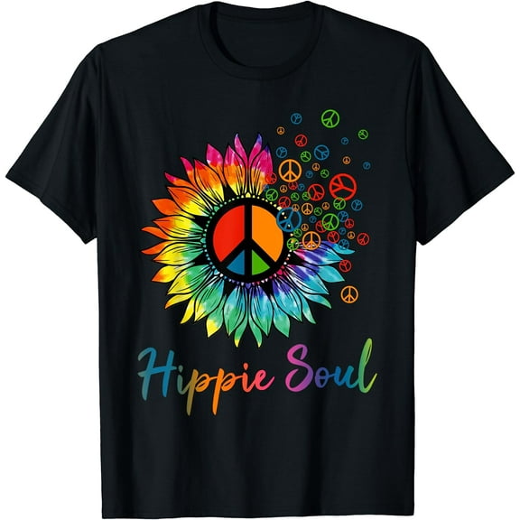Daisy Peace Sign Hippie Soul Retro Hippie Flower Lovers T-Shirt