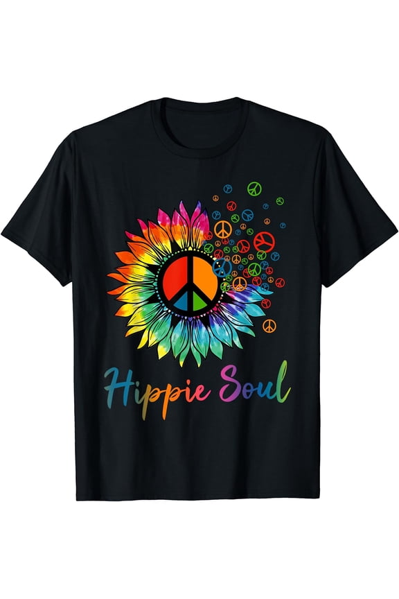 Daisy Peace Sign Hippie Soul Retro Hippie Flower Lovers T-Shirt