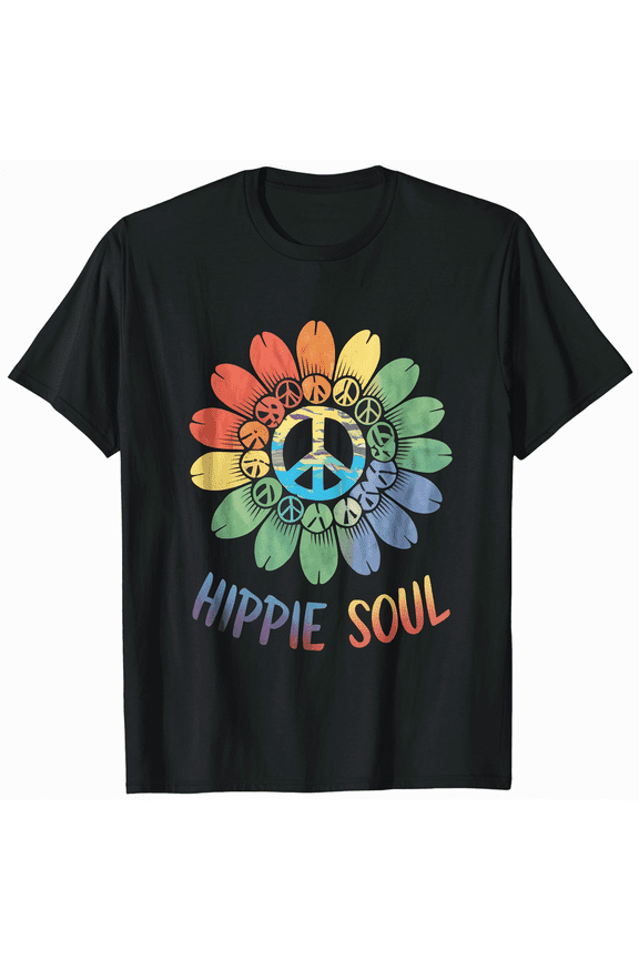 Daisy Peace Sign Hippie Soul Retro Hippie Flower Lovers T-Shirt