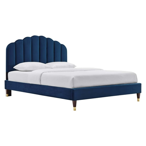 Modway Daisy Performance Velvet Queen Platform Bed, Multiple Colors