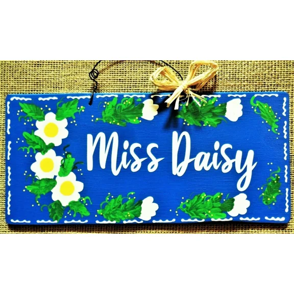 Daisy Personalize Name Teacher Sign Wall Door Hanger Plaque Daycare Kindergarten