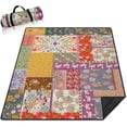 thumbnail image 1 of Daisy Picnic Blankets Waterproof Foldable60‘\u2018x80'''', Flowers Floral Portable Outdoor Picnic Mat Water Resistant for Grass,Padded Lawn & Park Blanket for Camping,Daisy Stuff Decor, 1 of 6