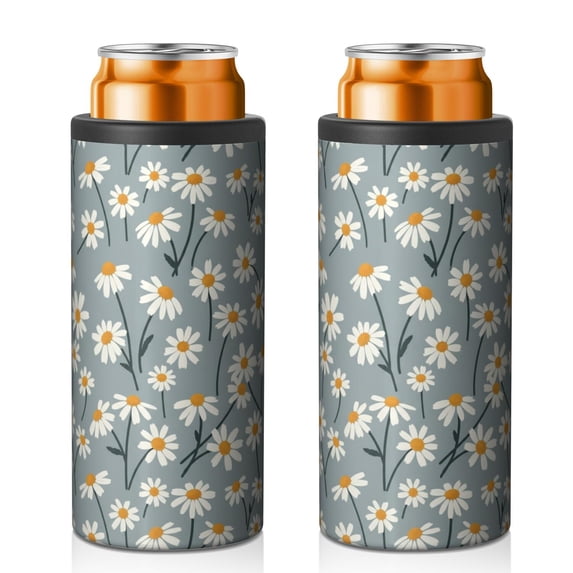 Multiple Use Store Daisy Pioneer Flower 12oz Can Cooler 1 Pack, Vacuum Insulated Multi‑use ...