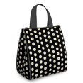 thumbnail image 1 of Daisy Pioneer Flower Black Pattern Insulated Lunch Bag for Women Men, Large Portable Soft Cooler Tote, Thermal Food Storage Bag with Pearl Cotton, 8.66L, 8.75"x5.75"x9.5", 1 of 6