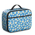 thumbnail image 1 of Daisy Pioneer Flower Blue Pattern Insulated Lunch Bag Teens,Bento School Lunch Bag for Teens for Work,Picnic or Travel 10.6x7.7x4.3 Inches,12 Can Capacity, 1 of 6