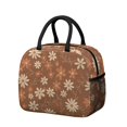 thumbnail image 1 of Daisy Pioneer Flower Brown Pattern Insulated Leakproof Lunch Box for Work, Lunch Bag for Women Men, Loncheras Para Mujer for Beach Travel Picnic Camping, 1 of 5