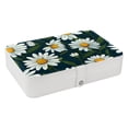 thumbnail image 1 of Daisy Portable PU Leather Travel Jewelry Stand Organizer Box with Removable Compartment and Necklace Holder, 1 of 6