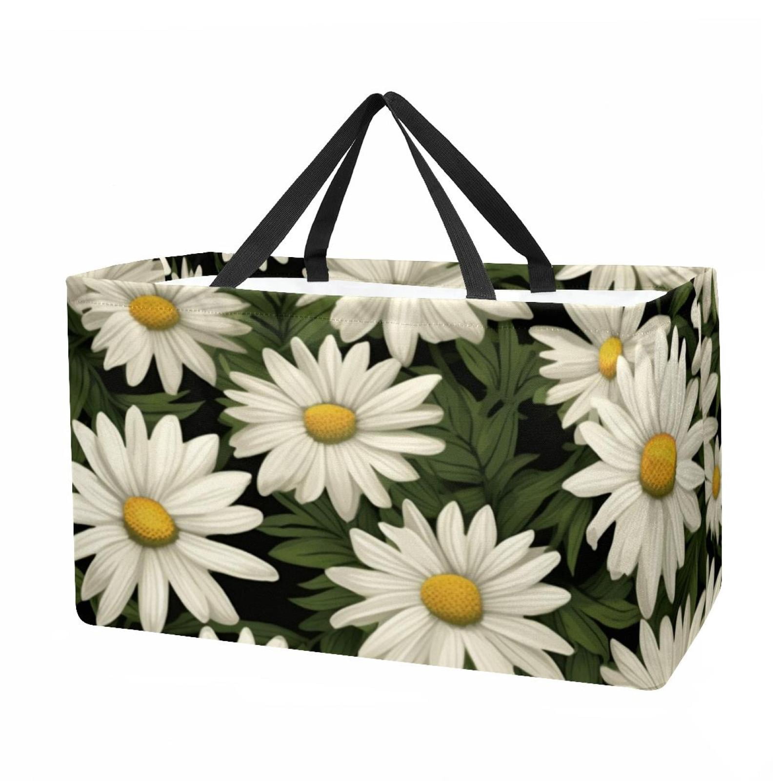 Daisy Portable Reusable Collapsible Bucket Picnic Basket Grocery ...