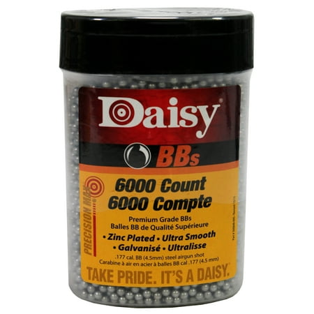 Daisy Precision Max BB's 0.177 Caliber BB Zinc Plated Steel, 6000ct