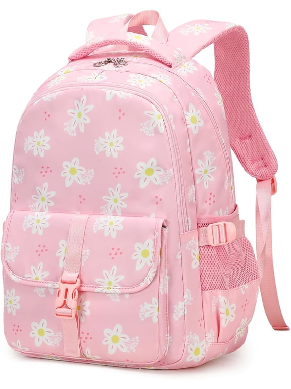 Daisy Print Backpacks School Backpack Elementary School Bags Backpacks-actual_color-