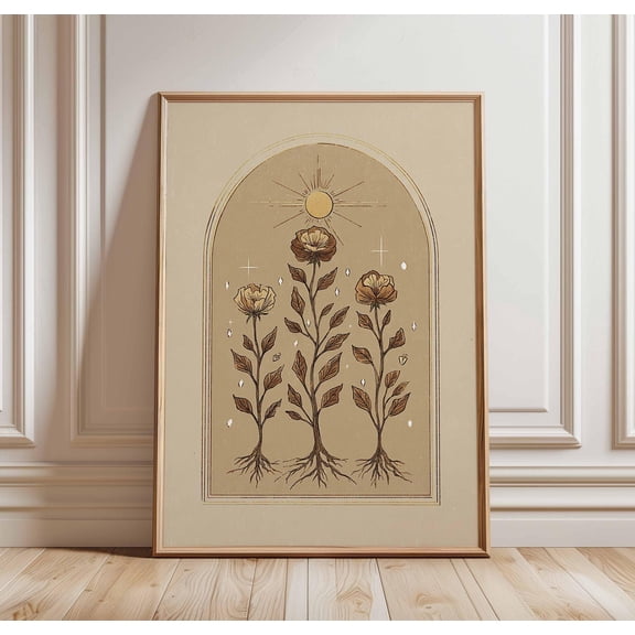 Daisy Print Cottagecore Floral Celestial Home Decor