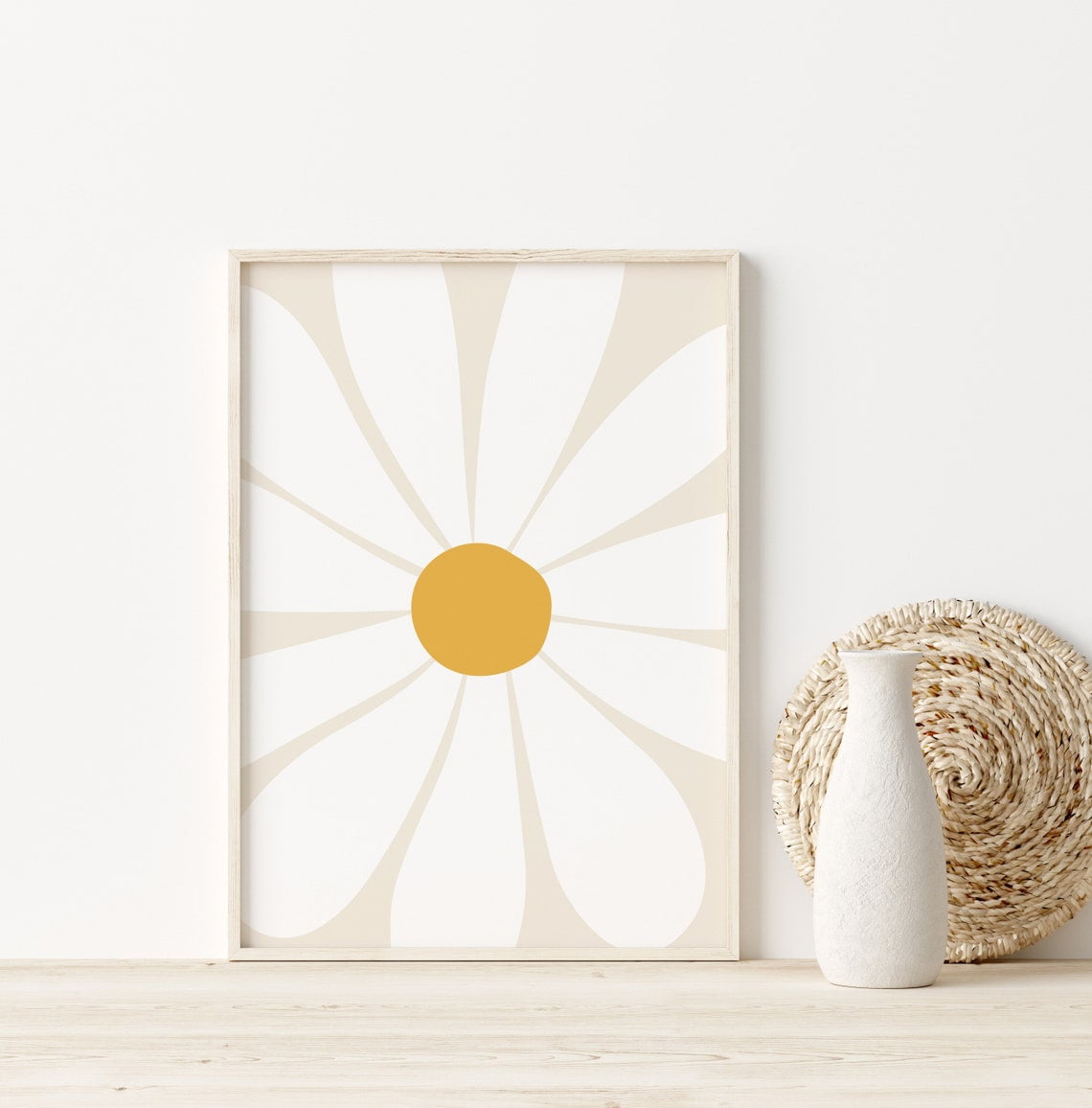 Daisy Print // Daisy Wall Art, Nursery Print, Boho Floral Print, Flower ...