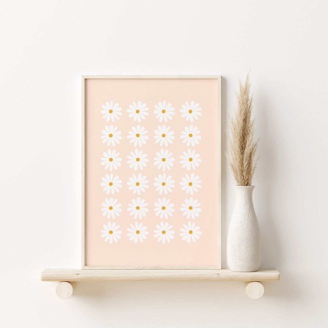 Daisy Print // Daisy Wall Art, Nursery Print, Boho Floral Print, Flower ...