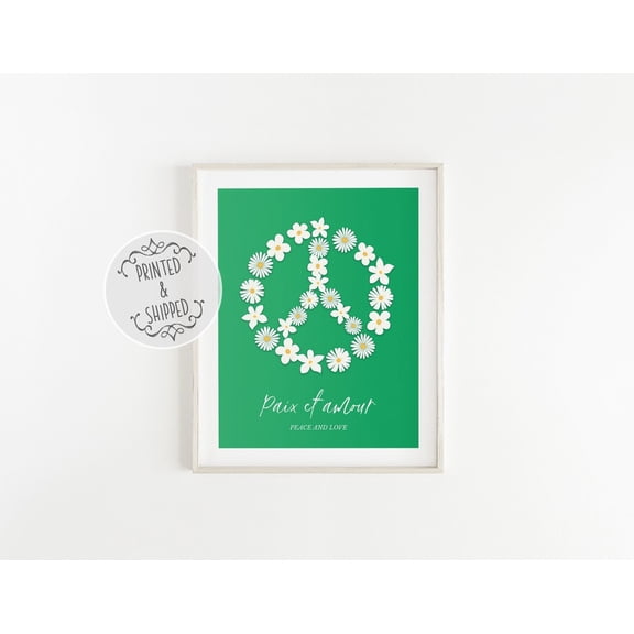 Daisy Print, Flower Wall Art, Peace Wall Decor, Botanical Print, Daisy Print, Home Decor, Daisy Wall Art Home Decor #1936, Unframed Canvas Size 16x24
