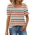 thumbnail image 1 of Daisy Print T-Shirts for Womens V Neck Tee Short Sleeve Tops Loose Fit Tunic Blouses Summer Basic Boho Dressy Cute Tops 2025, 1 of 7