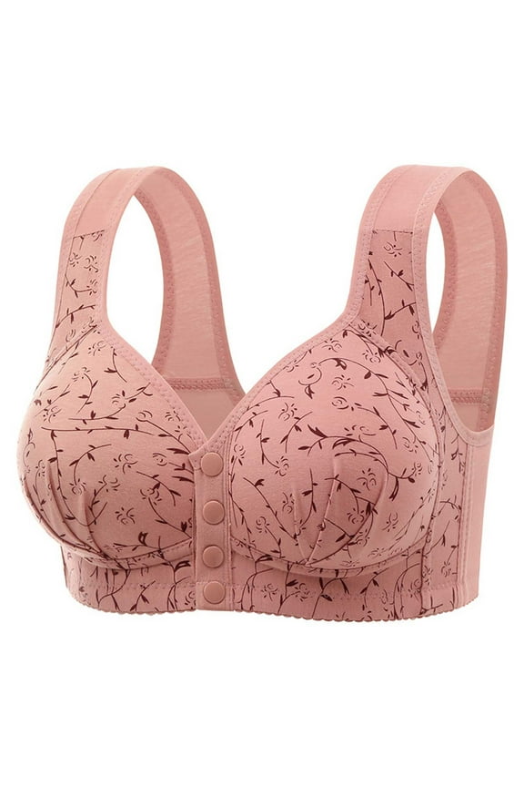 Daisy Printed Bras for Womens Full Coverage Shelf Push Up Adhesive Bra Non-Slip Anti-Sagging Bra One Piece Seamless Bralettes Everyday Wirefree Breathable Support Underwear