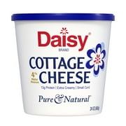 Daisy Pure and Natural Cottage Cheese, 4% Milkfat, 24 oz (1.5 lb) Tub (Refrigerated) - 13g of Protein per serving