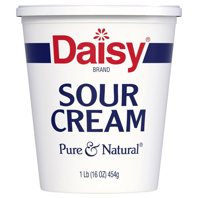 Daisy Pure and Natural Sour Cream, 16 oz (1 lb) Tub (Refrigerated)