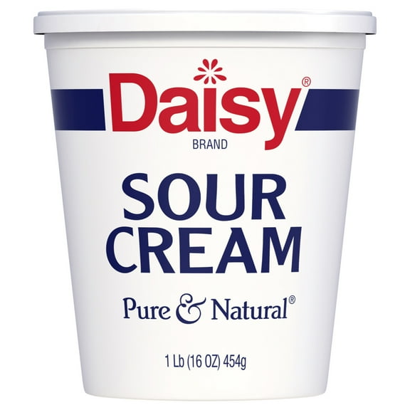 Daisy Pure and Natural Sour Cream, 16 oz (1 lb) Tub (Refrigerated)