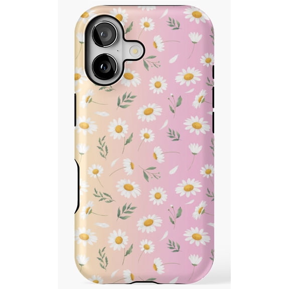 Daisy Rain Floral Weather Graphic Phone Case for iPhone 11 12 13 14 15 16 17 Pro Max