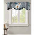 thumbnail image 1 of Daisy Retro Wood Grain Butterfly Window Curtain Kitchen Cabinet Coffee Tie-Up Valance Curtain Rod Pocket Short Curtain, 1 of 6