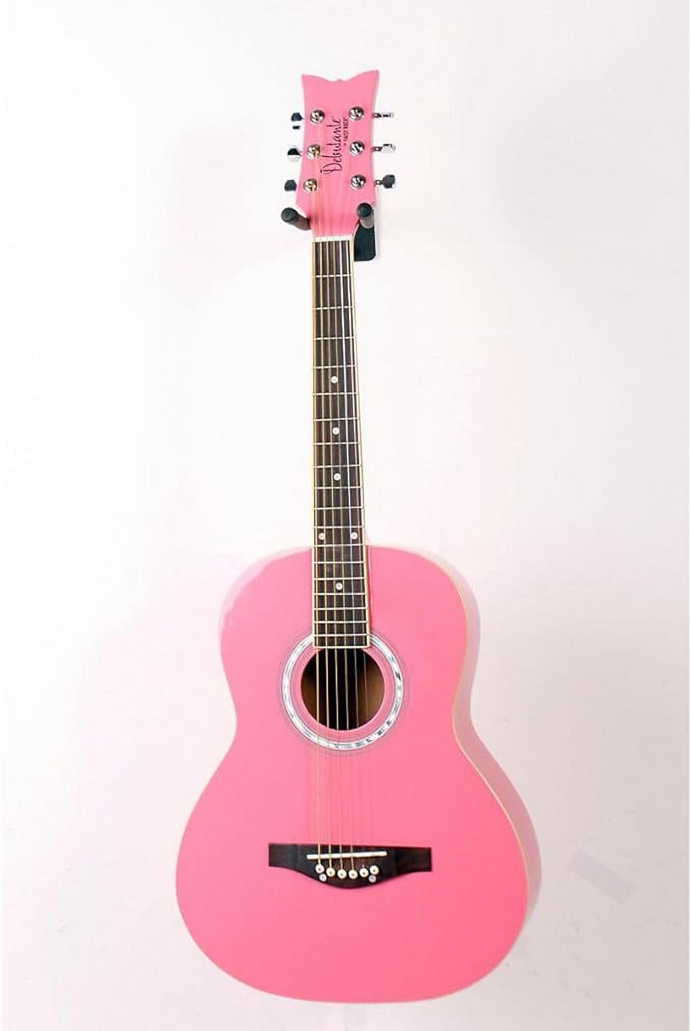 デイジー・ロックのアコースティックギター『デビュタント』ピンク色 Daisy Rock Debutante Junior Miss Acoustic Guitar Pack Bubble Gum