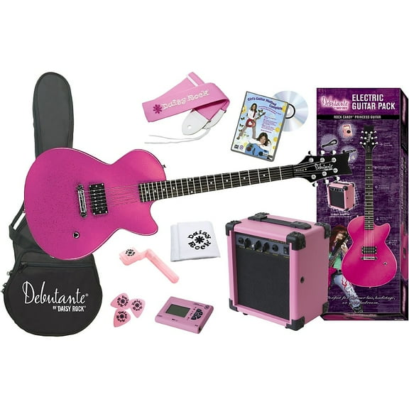 Daisy Rock Debutante Rock Candy Princess Electric Guitar Pack Atomic Pink