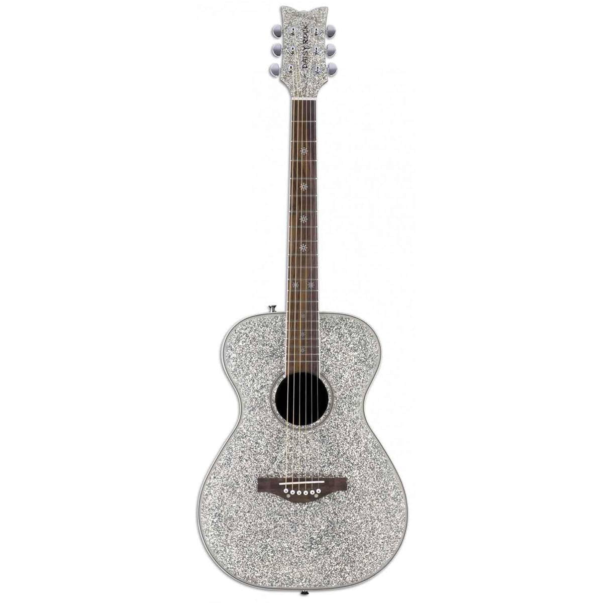 Daisy rock pixie acoustic outlet guitar silver sparkle