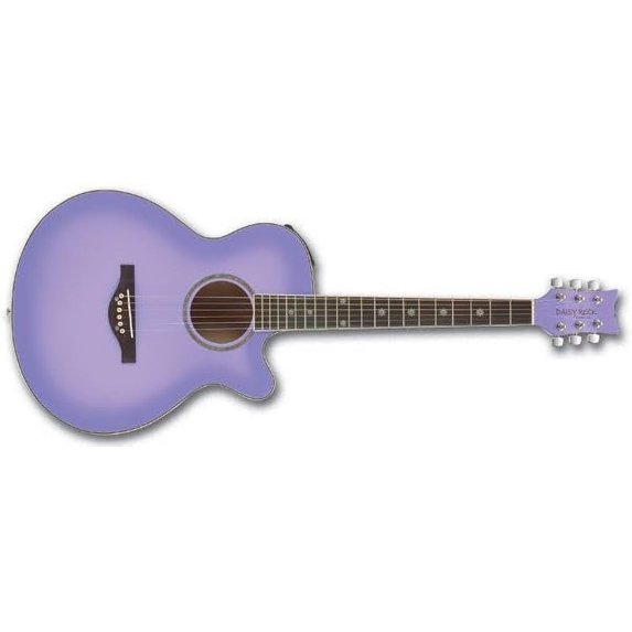 Daisy Rock Wildwood Artist Acoustic/Electric Guitar, Purple Daze