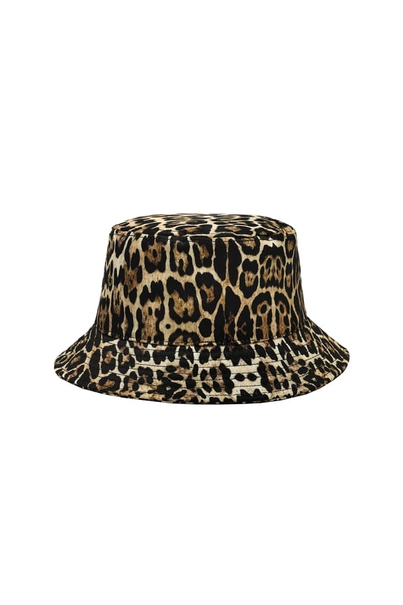 Bucket Hat - Unisex Packable Summer Travel Beach Sun Hat - Leopard