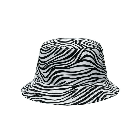Daisy Rose Bucket Hat - Unisex Packable Summer Travel Beach Sun Hat - Zebra