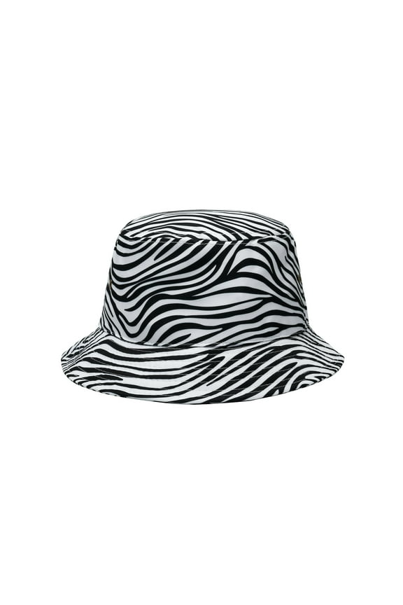 Bucket Hat - Unisex Packable Summer Travel Beach Sun Hat - Zebra
