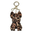 thumbnail image 1 of Daisy Rose Dog Keychain with Clasp and Key FOB Ring - PU Vegan Leather Small Decoration for Women Handbags and Backpacks - Leopard, 1 of 9