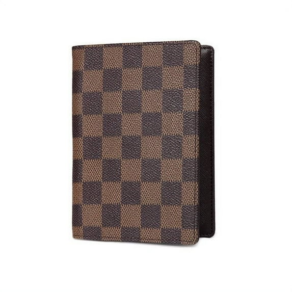 Daisy Rose Luxury Passport Holder Cover Case | PU Vegan Leather RFID Travel Organizer Card Holder - Brown