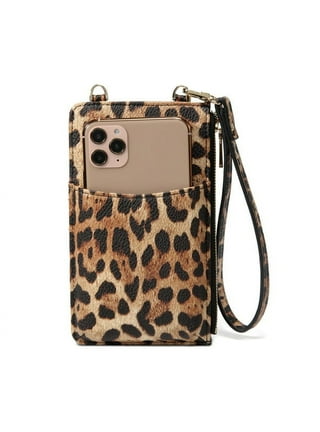  Nabegum Leopard Travel Wallet for Women Cheetah Cow Print  Double Zipper Pocket Ladies Purse Large Capacity : Clothing, Shoes & Jewelry