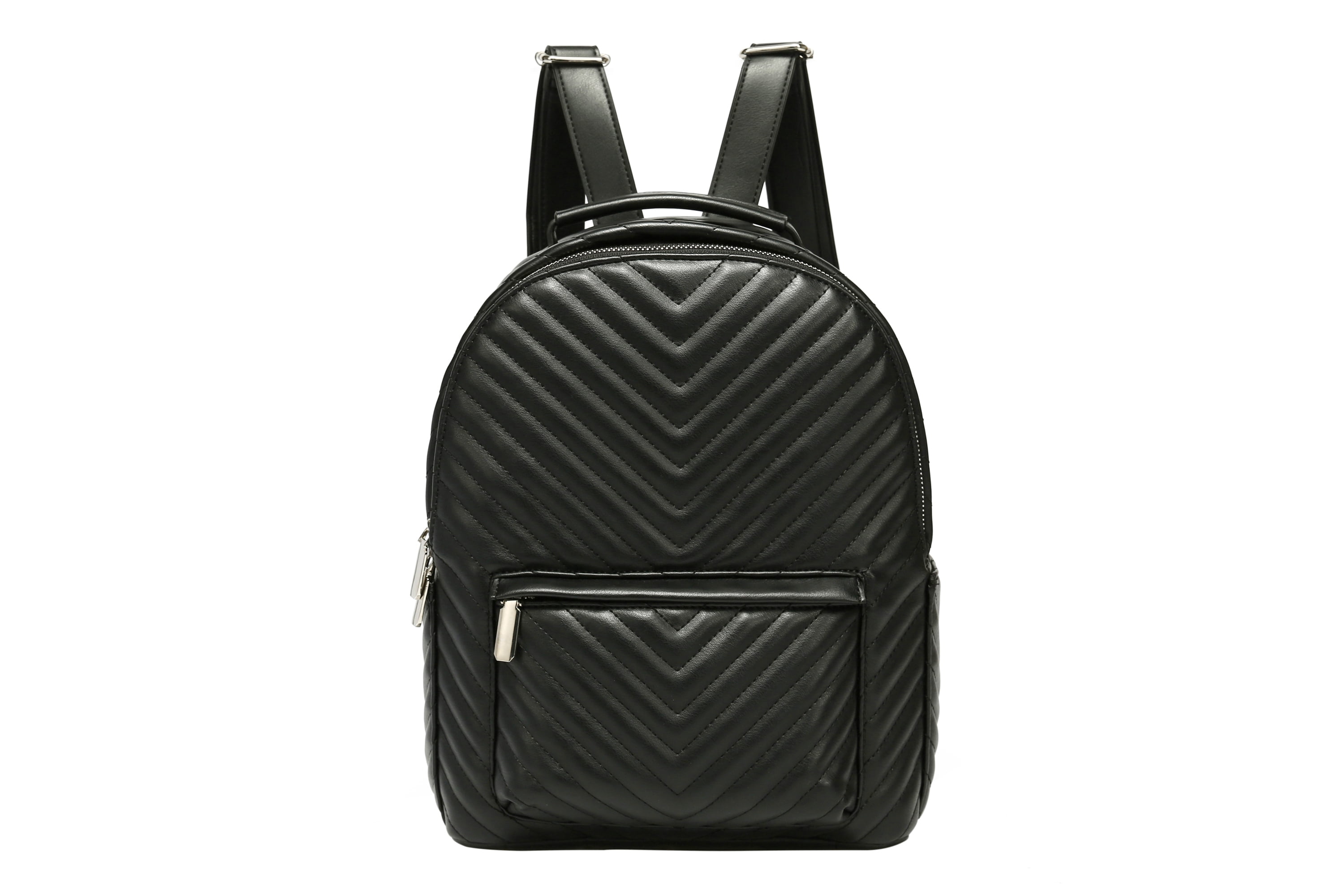 Daisy Rose Quilted Backpack Bag - Luxury PU Vegan Leather  display picture 1