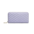 thumbnail image 1 of Daisy Rose Quilted Zip Around Wallet and Phone Clutch - RFID Blocking with Card Holder Organizer -PU Vegan Leather - Lilac, 1 of 6