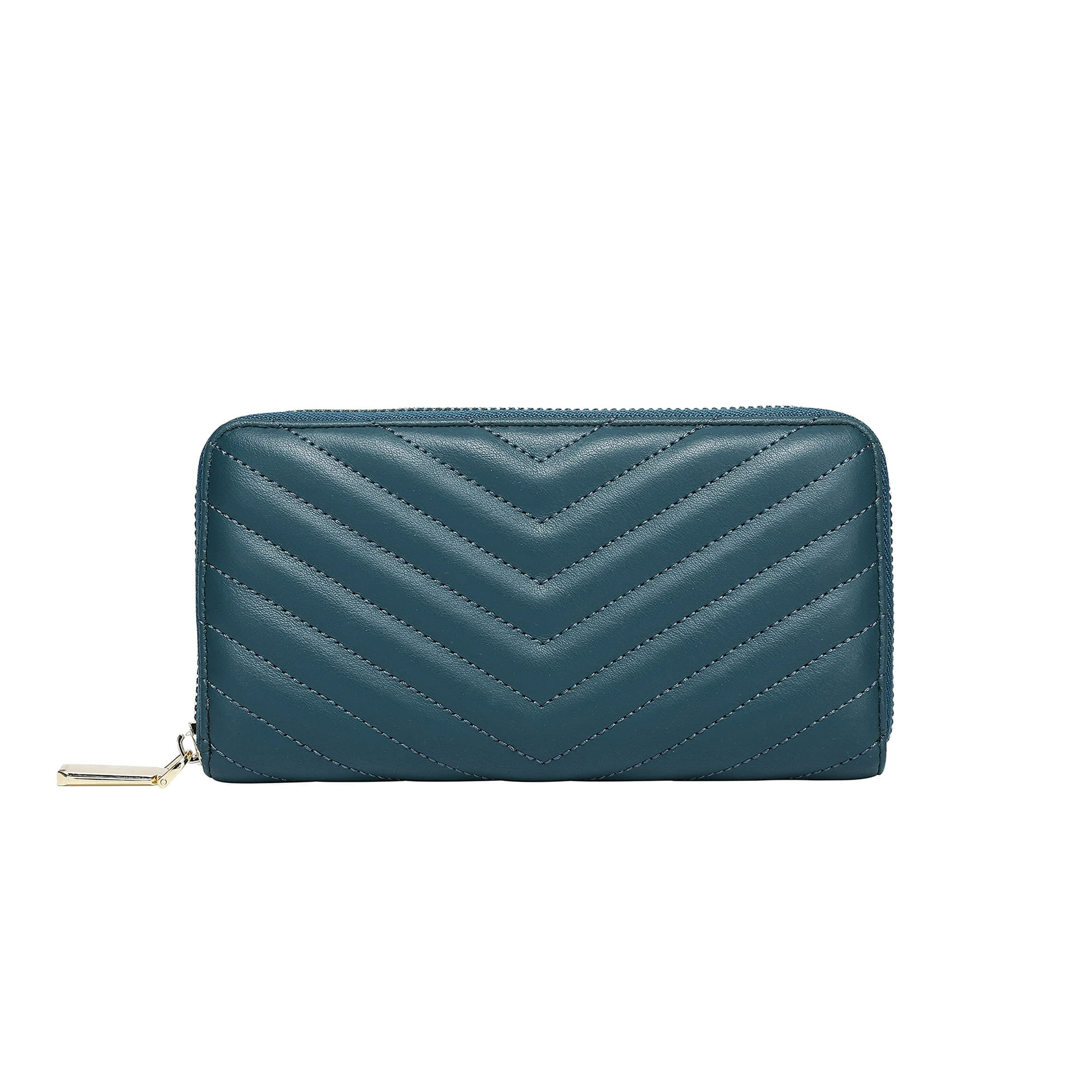 Daisy Rose Quilted Zip Around Wallet and Phone Clutch - RFID Blocking ...
