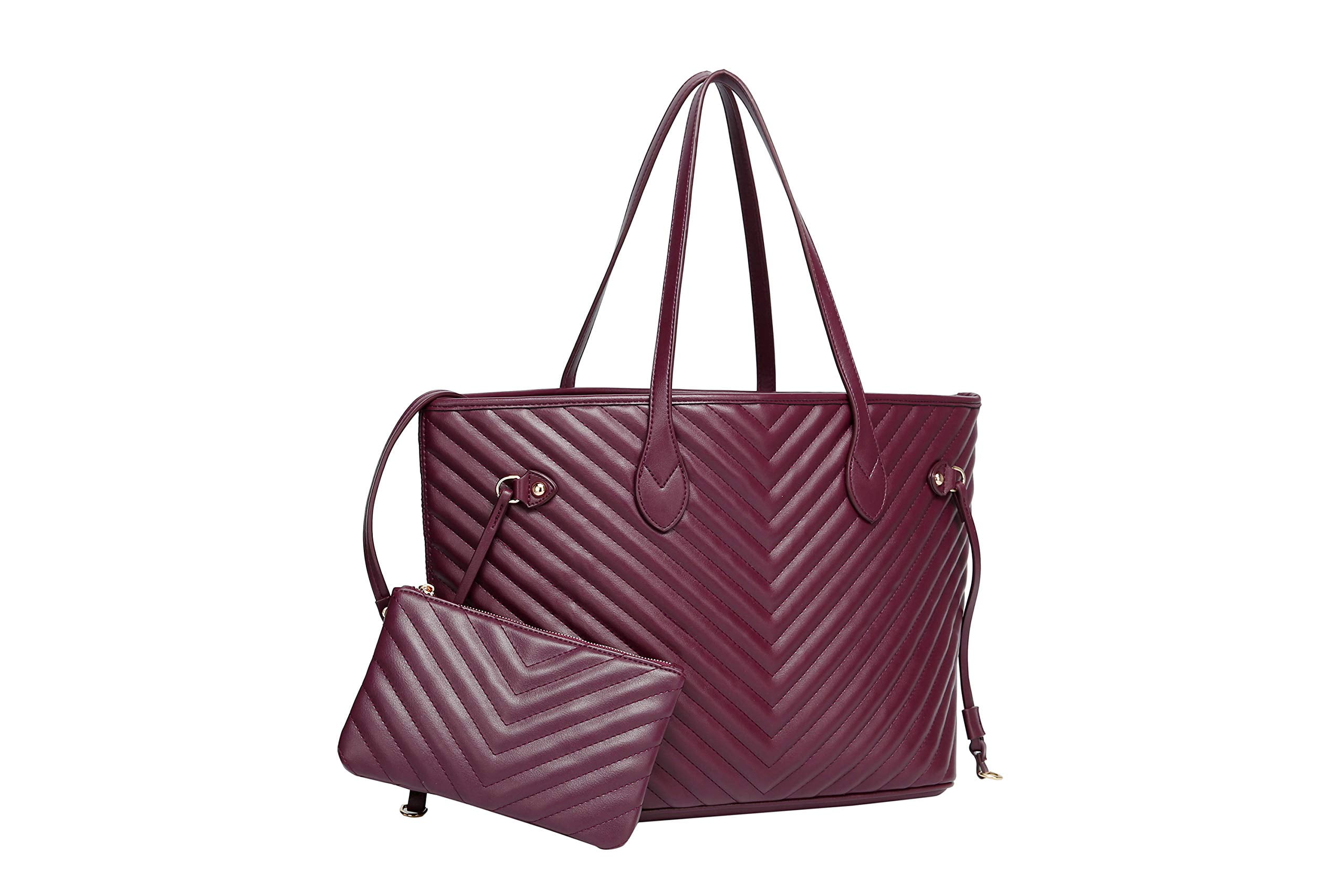 LOUIS.DAISY Women Tote Bags Fashion Handbags Shoulder Bag Satchel Bags Purses, Vegan Leather Crossbody Bags Top-Handle Bags