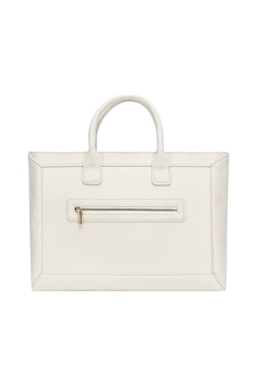 Tote Shoulder Bag with front zipper - PU Vegan Leather