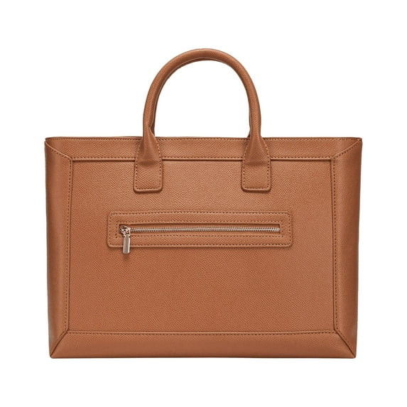 Daisy Rose Tote Shoulder Bag with front zipper - PU Vegan Leather