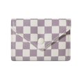 thumbnail image 1 of Daisy Rose Trifold RFID Blocking Wallet - PU Vegan Leather Multi Card Holder Organizer Small - Cream checkered, 1 of 6