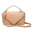 thumbnail image 1 of Daisy Rose Women's Quilted Top Handle Shoulder Cross body bag for Women - PU Vegan Leather - Blush, 1 of 9