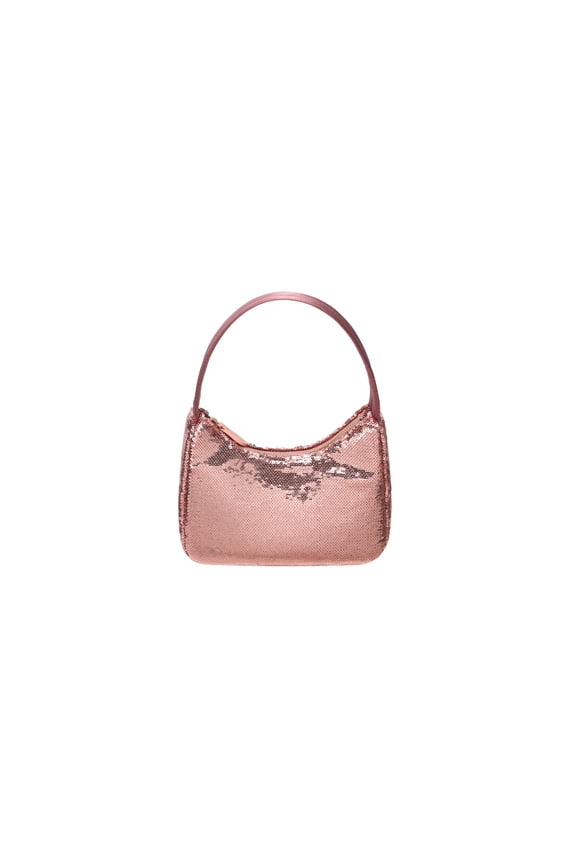 Women's Sequins Hobo Handbag, Blush