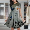 thumbnail image 1 of Daisy Rustic Flower Women's Classic Swing Skater Dress Casual Work Party Cocktail Dresses, 1 of 6