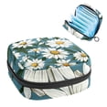 thumbnail image 1 of Daisy Sanitary Napkin Bag Period Purse Small Storage Bag Pouch Case Travel Organizer Zipper Pouch 4.7x6.6x6.6 in Velvet Oxford Cloth Sponge Fabric Storage Bag for Sanitary Napkins, 1 of 6
