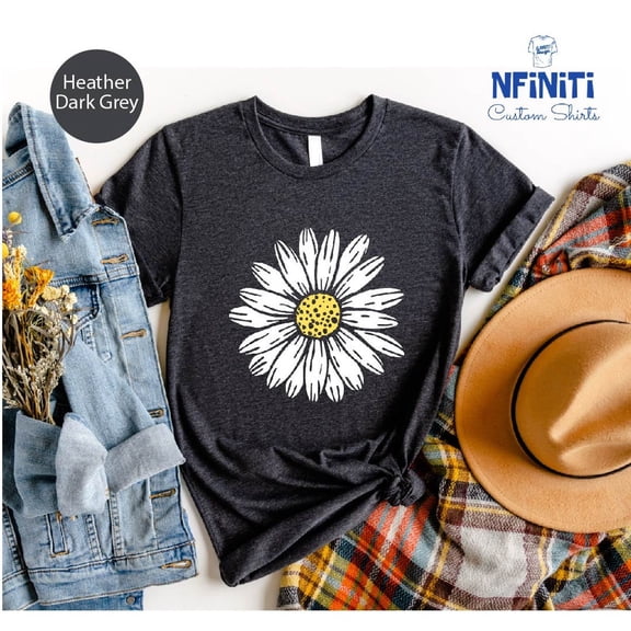 Daisy Shirt: Boho Wildflower Floral Tee All Size S-5Xl