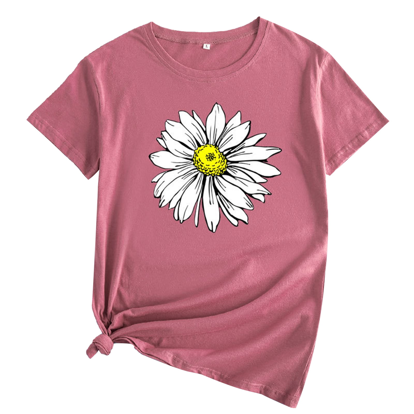 Daisy Shirts for Women Marguerite Daisy Floral T-Shirt Wildflower